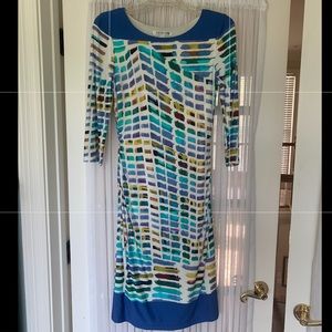 KAY UNGER NEW YORK COLORFUL DRESS SIZE 8